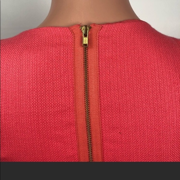 J Crew coral fit and flare dress. Fully lined - Picture 5 of 8